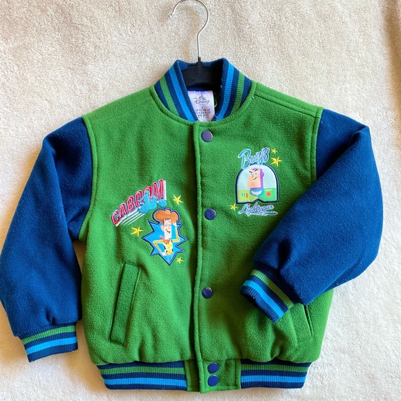 Toy Story Disney Toddler 3T Varsity Jacket Coat With Buzz Lightyear And Woody. - Picture 2 of 5